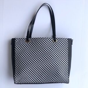 White House Black Market Gingham Tote